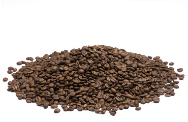 Coffee beans on white background suitable for background