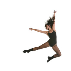 Modern Jazz Street Dancer Jumping With Intentional Motion Blur
