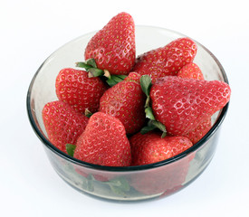 Fresh and tasty strawberries isolated .