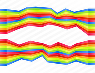 Rainbow disjointed wall stripes
