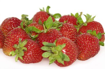 fresh strawberry isolated on white background