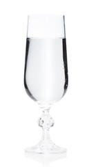 Glass with water, isolated, on white background