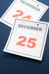 Christmas day, calendar December 25 for background