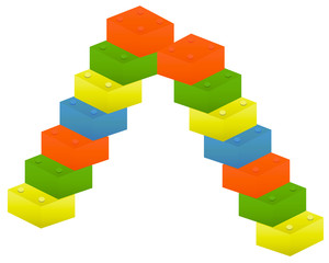 Obraz premium Isolated block stairs leading to nowhere