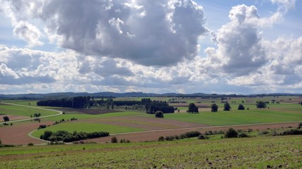 A typical field landscape scene of south west Germany