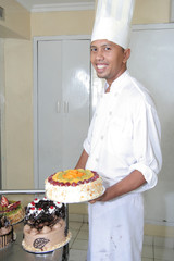 chef pastry smiling