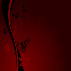 vector serie - xmas vectorial tree on red background