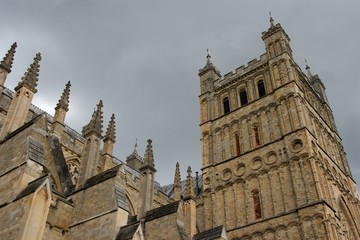 Fototapeta premium Old medieval cathedral in Exeter, UK