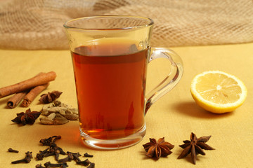 Elegant serving of tea. Aniseed, cinnamon, cardamon.