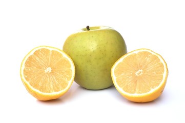 Fototapeta na wymiar Apple and lemons