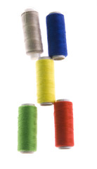 Threads isolated on white background