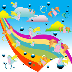 Background with dragons