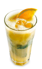Fruit Healthy Cocktail from Orange, Mint and Litchi
