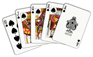 Royal flush spade