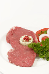 Rohes Rindersteak