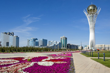 Astana - Bayterek Tower - obrazy, fototapety, plakaty