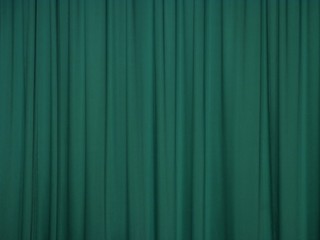 Grüner Bühnenvorhang