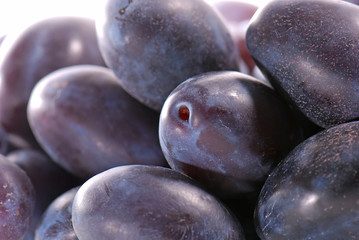 Plums in close-up