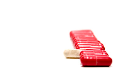 A collection of doctor prescribed medical pills.
