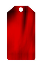 red sales tag on a white background