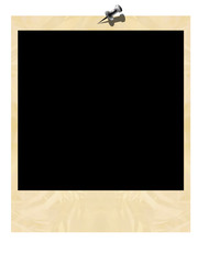 old polaroid on a solid white background