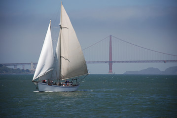 Sailing by the Golden Gate Bridge