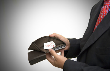 Businessman's Empty Wallet Help