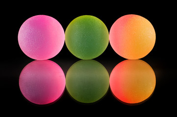 Stylish colurful balls with reflection