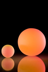Stylish colurful balls with reflection