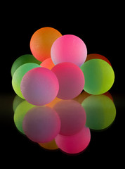 Stylish colurful balls with reflection