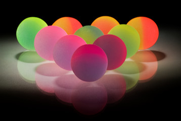Stylish colurful balls with reflection