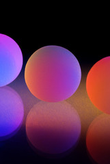 Stylish colurful balls with reflection