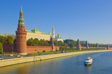 Obraz premium View From Moscow-river On Kremlin.