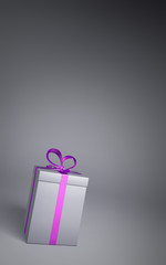 Fancy Gift Box with bowed violet ribbon