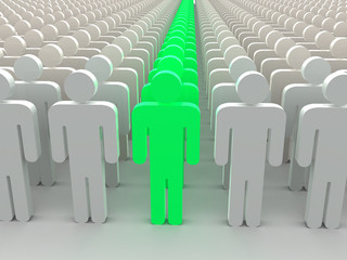 Fototapeta premium Silhouettes of people. 3d