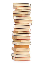old books on a pile studio isolated