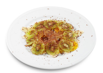 Fruit Carpaccio under Chocolate Crumb