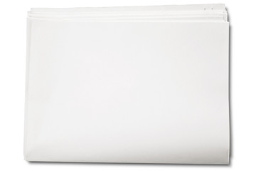 a  blank newspapers on white - with clipping path