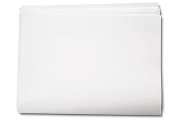 Foto op Canvas a  blank newspapers on white - with clipping path © milosluz