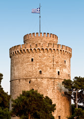 The white tower at Thessaloniki city in Greece