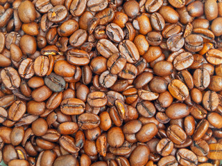 photo of the roasted grain coffee background