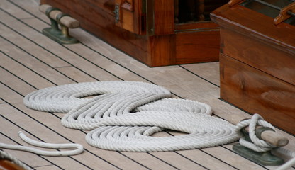 Obraz premium gréement cordage blanc