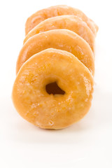 a sweet donut with white background