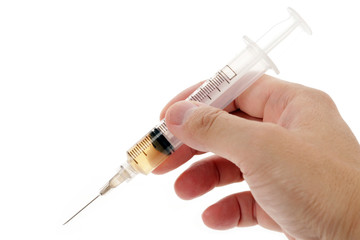 Syringe close up shot for background