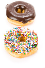 Donut with white background close up shot
