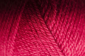 Close-up of red roll of yarn
