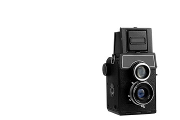 Old medium format camera isolated