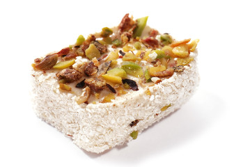 Turkish delight sweet in close-up