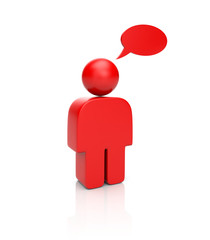 Communication concept isolated on white