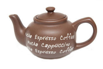 brown jug isolated on white